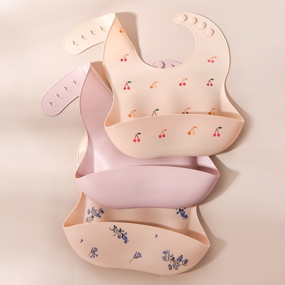 Baby Food Tray - New Silicone Baby Eating Bib Adjustable