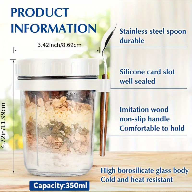 1pc/2pcs Glass Oatmeal Cup, Ov - đánh giá và giá Baby Food Oatmeal