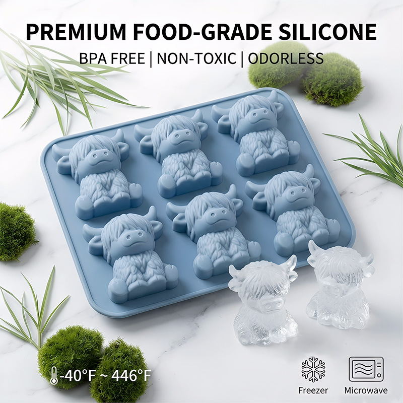 Silicone Highland Cow Ice Cube - đánh giá và giá Baby Food Tray