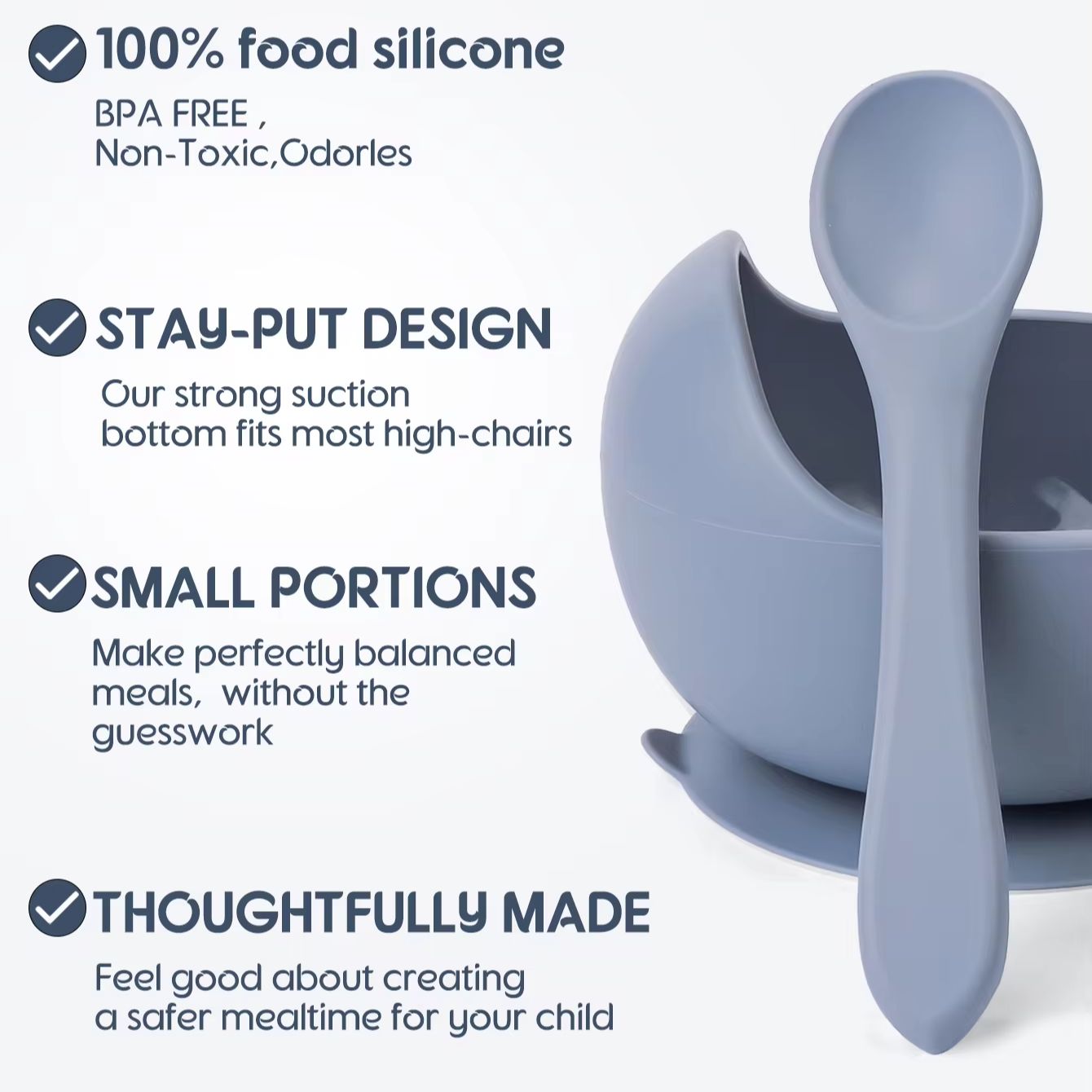 2PC Silicone Sucker Bowl Feedi - đánh giá và giá Baby Food Diary