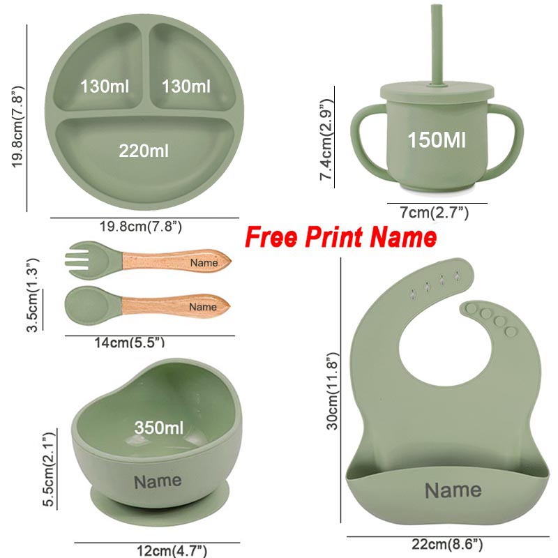 6Pcs Baby Feeding Set Free Per - đánh giá và giá Baby Food Tray