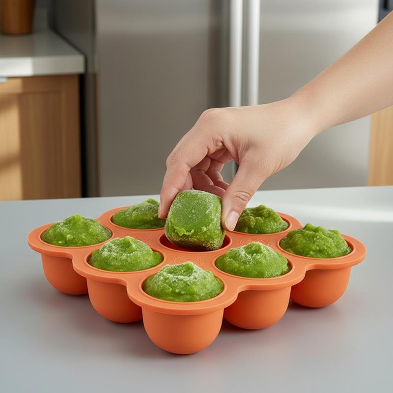 Baby Food Silicone Container 9 - đánh giá và giá Baby Food Tray