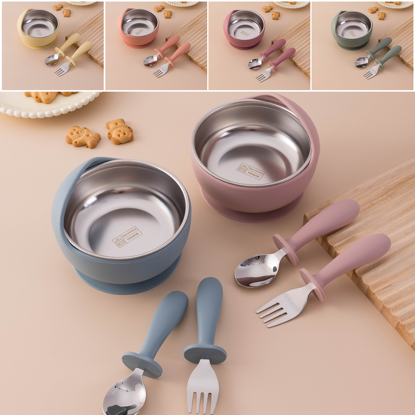 Color Kids 3PCS Stainless Stee - đánh giá và giá Baby Food Tray