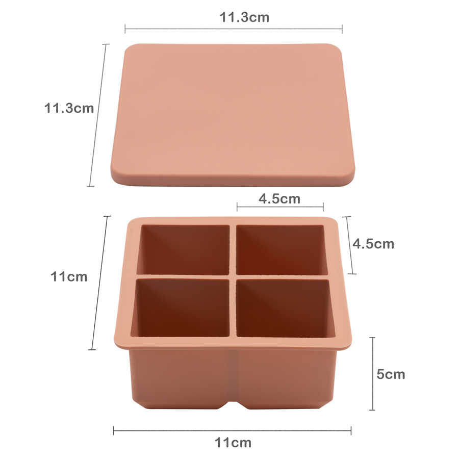 Thực Phẩm Silicon Mềm Vuông Kh - đánh giá và giá Baby Food Tray
