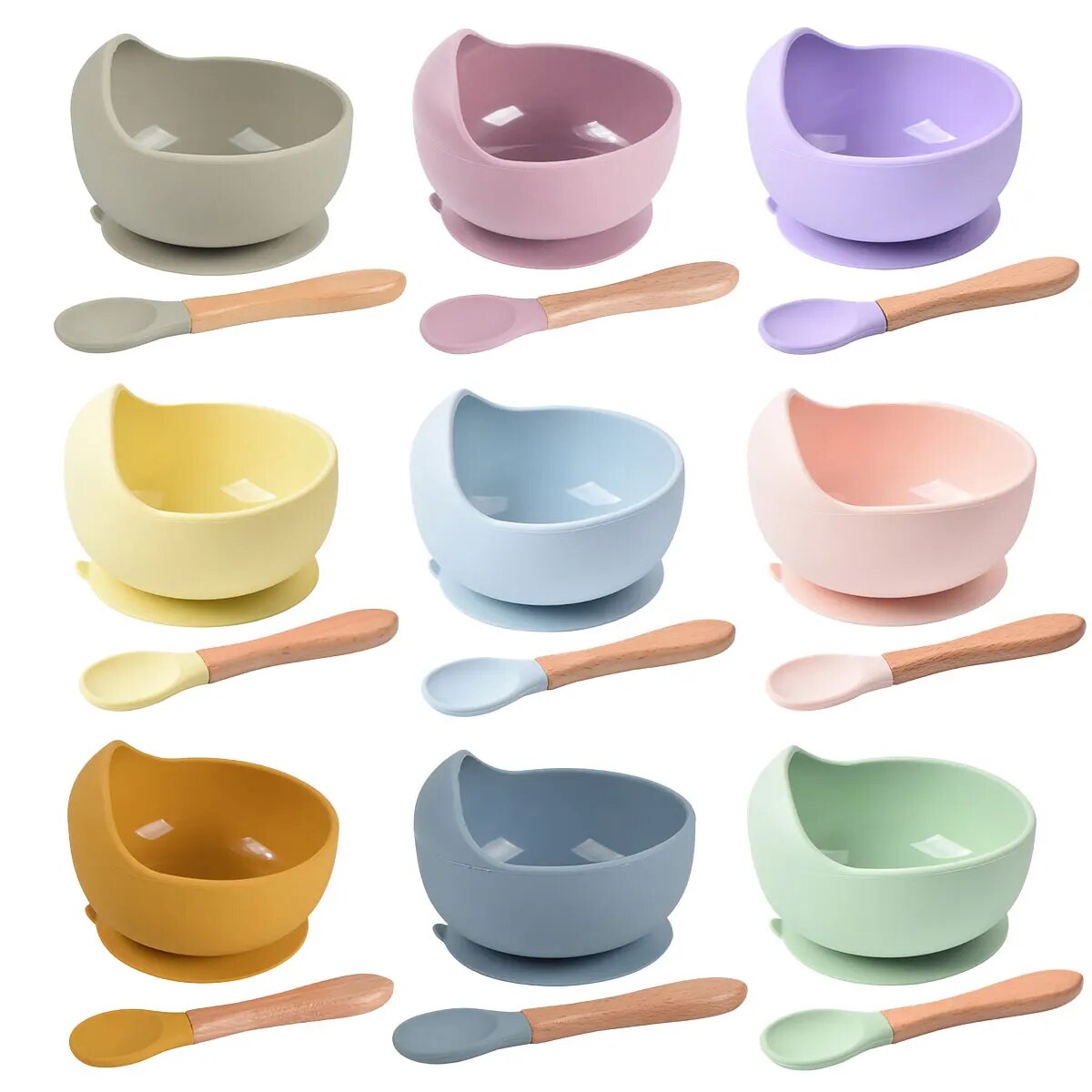 2PCS Silicone Baby Feeding Bow - đánh giá và giá Baby Food Tray