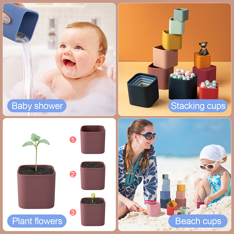 1set Baby Silicone Stacking Cu - đánh giá và giá Baby Food Nestum